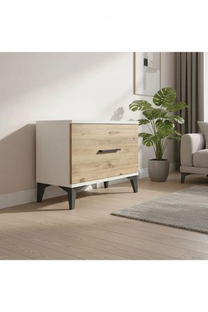 Silva Komodin 60x30x48 Aytaşı-Çam: Tek Çekmeceli Şıklık - Yatak Odası - Mini Dolap - Antre - Sehpa