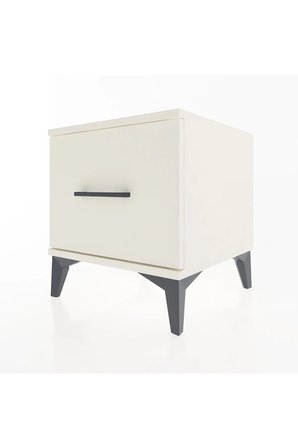 Luna Tek Çekmeceli Komodin 44x44x48 Aytaşı - Minimalist Şıklık - Mini Dolap - Yatak Odası - Antre - Salon - Sehpa