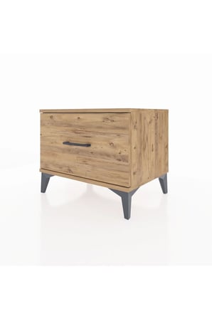 Luna Komodin 1 Çekmeceli 60x44x48 Çam, Yatak Odanıza Şıklık Katın - Mini Dolap - Sehpa - Salon - Yatak Odası - Antre