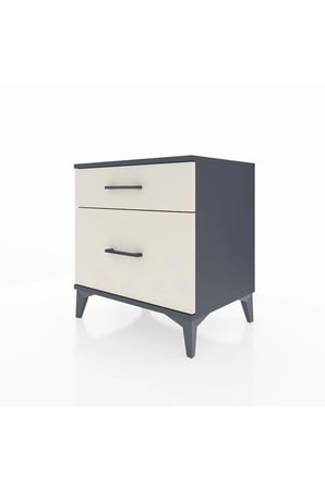 Luna Komodin 2 Çekmeceli 60x44x64 Antrasit-Aytaşı | Modern Yatak Odası Çözümü - Mini Dolap