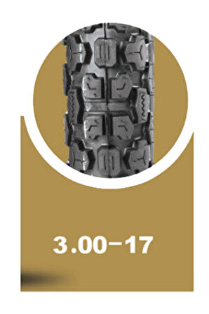 Motosiklet Lastiği 300-17 Tt (İÇ LASTİKLE KULLANIMA UYGUNDUR)6pr