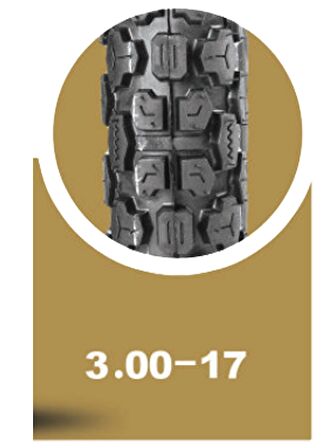 YASA TR Arka Yol/Toprak Motosiklet Lastiği 300-17 TT Tubetype (İç Lastikle kullanıma uygundur) 6PR  2022 Üretim Yılı