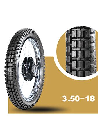 YASA TROP OFFROAD Arka Yol/Toprak Motosiklet Lastiği 350-18 TT Tubetype (İç Lastikle kullanıma uygundur) 6PR  2022 Üretim Yılı