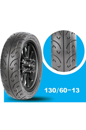 Yasa Motosiklet Yol Lastiği 130/60-13 Tubeless (İÇ LASTİKSİZ)tl Ön/arka