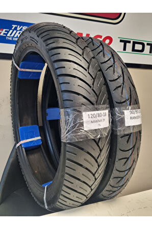 120/80-18 VE 90/90-18 MOTOSİKLET LASTİK TAKIMI TL (TUBELESS - DUBLEKS)