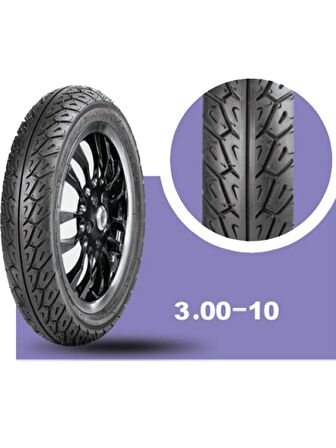 YASA P2Motosiklet Scooter Dış Lastiği 3.00-10 Tubeless TL (İç Lastiksiz)  Ön/Arka 2022 Yılı Üretim 