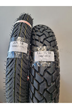 Set 2.75-18 Power Zp(TL) Ve 110/90-16 Panther(TL) Ön/arka Takım