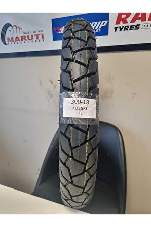 Maruti Tyres 300-18 TL ALEGRE Motosiklet Lastiği (DUBLEKS)