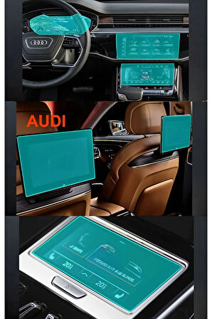 Audi S8 2023-2024 Model Araç içi Tüm Ekranlar için Uyumlu 6 Parça Set 9H Nano Ekran Koruyucu