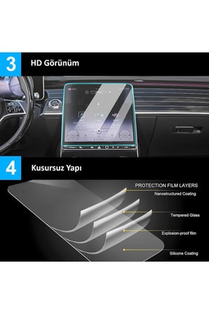 Volkswagen T-Roc Life Uyumlu 2026 Model 10.3 inç Multimedya Navigasyon 9H Nano Ekran Koruyucu