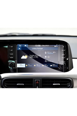 Hyundai i10 Uyumlu 2020-2026 Model Multimedya ve Gösterge Panel 9H Nano Ekran Koruyucu 2li Set