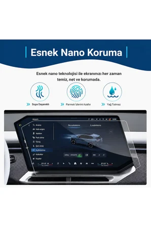 BMW iX3 Uyumlu 2026 Model 17.9 inç Multimedya Navigasyon 9H Nano Ekran Koruyucu