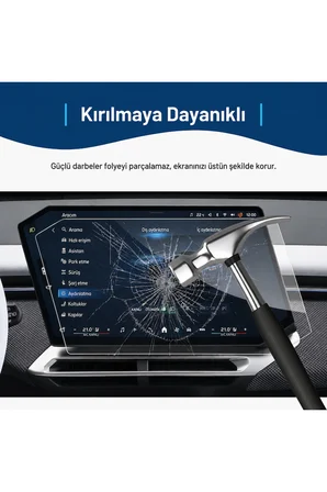 BMW iX3 Uyumlu 2026 Model 17.9 inç Multimedya Navigasyon 9H Nano Ekran Koruyucu