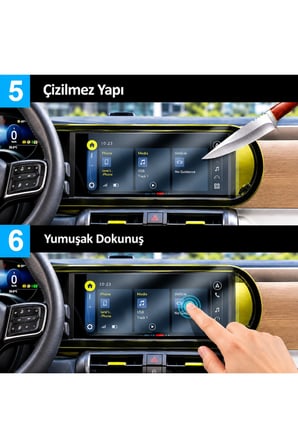 Fiat Grande Panda Uyumlu 2025 2026 Model Multimedya ve Dijital Gösterge Panel 9H Nano Ekran Koruyucu 2li Set