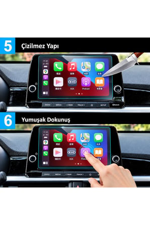 Kia Picanto Uyumlu 2025 2026 Model 8 inç Multimedya Navigasyon 9H Nano Ekran Koruyucu