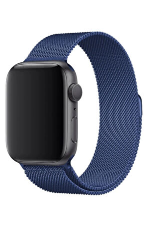 Apple Watch 9 8 7 6 5 4 3 Se Uyumlu 38 - 40 - 41 Mm Milano Loop Çelik Örme Kordon