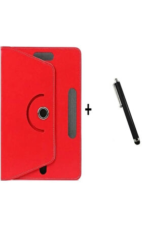 Lenovo Tab M9 TB310FU 9 inç Tablet Uyumlu Kapaklı Standlı Universal Tablet Kılıfı ve Kalem