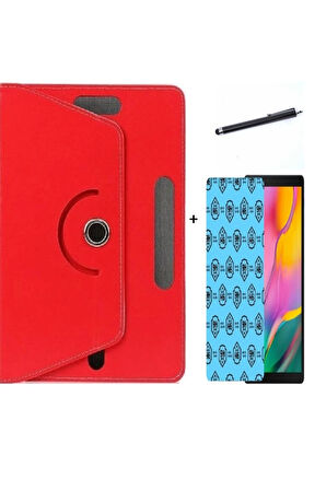 Lenovo Tab 4 10 Tb-x304f 10.1" Uyumlu 3 Lü Set Universal Tablet Kılıfı Nano Ekran Koruma Ve Kalem
