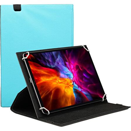 Vestel Tablet 10.1" Uyumlu 360°Dönebilen Kapaklı Standlı Universal Tablet Kılıfı