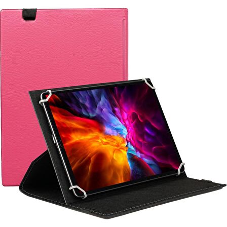 TCL 10 Tab Max Tablet 10.3" Uyumlu 360°Dönebilen Kapaklı Standlı Universal Tablet Kılıfı