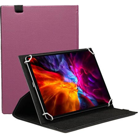 Vorcom S Tab7 10.1" Tablet Uyumlu Kapaklı Standlı Universal Tablet Kılıfı