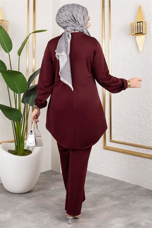 Önden Patlı Krep Takım BORDO