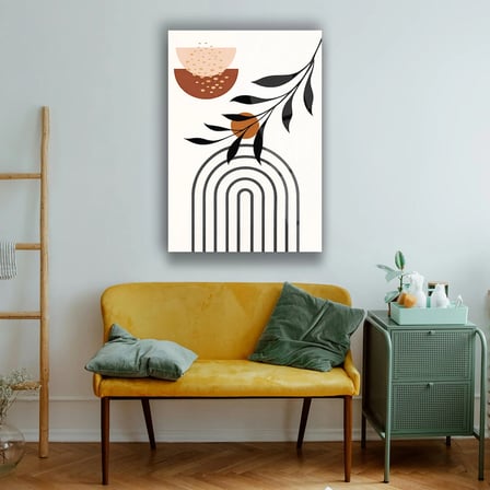 Minimal Bohem Çizgi Cam Tablo - MOD147