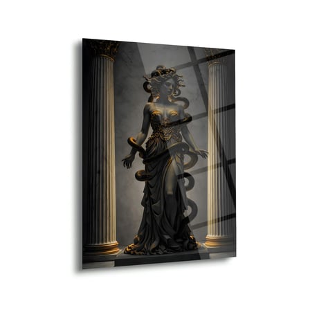 Medusa Heykel Cam Tablo - MOD161