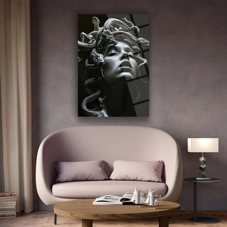 Medusa Portre Cam Tablo - MOD162