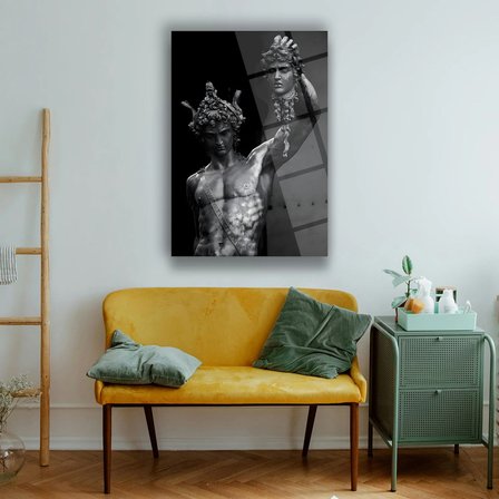 Perseus Medusa Heykel Cam Tablo - MOD163