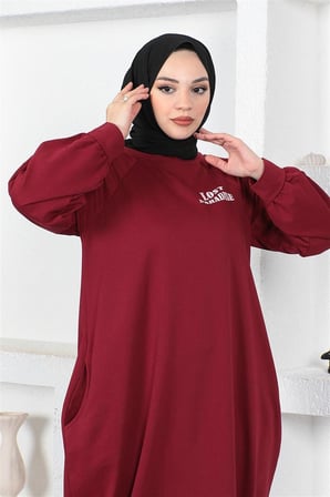 Şalvar Model Salaş Elbise BORDO