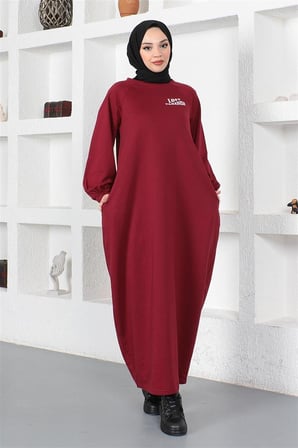 Şalvar Model Salaş Elbise BORDO
