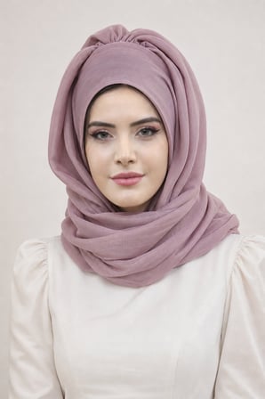 Pudra Janjan Şifon Abiye Şal