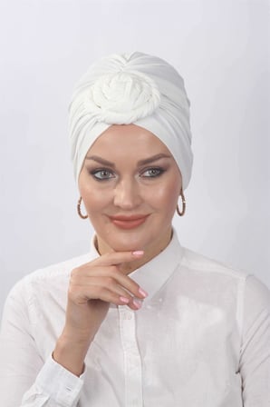 Dolama Hazır Bone  Beyaz