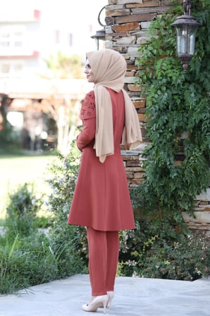 Pelerinli Takım Elbise mc0034 Kiremit