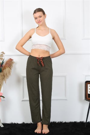 Moda Çizgi Kadın Pamuklu Alt Pijama 27464