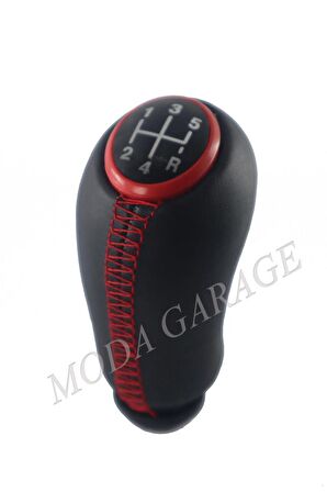 Renault Kangoo Deri Kaplama Kırmızı Çerçeve Vites Topuzu M399D