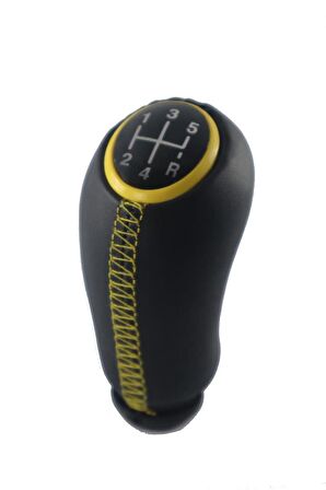 Renault Fluence Deri Kaplama Sarı Çerçeve Vites Topuzu M399C