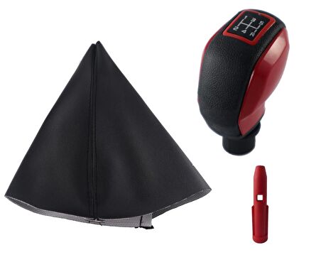 Citroen C-Elysee Vites Körüğü Ve Kırmızı Spor Vites Topuzu M10907