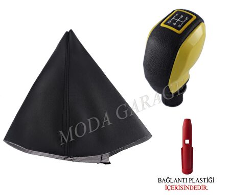 Citroen C3 Vites Körüğü Ve Sarı Spor Vites Topuzu Kapaklı M10935