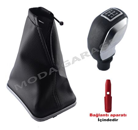 Fiat Punto Krom Çerçeve Vites Körüğü Ve Gri Spor Vites Topuzu M10993