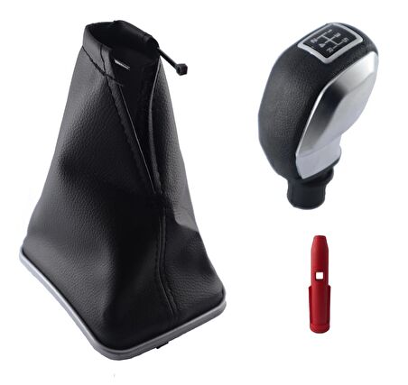 Fiat Punto Krom Çerçeve Vites Körüğü Ve Gri Spor Vites Topuzu M10993