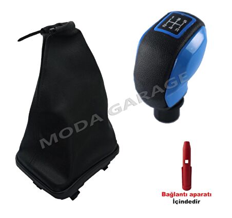 Fiat Linea Mavi Spor Vites Topuzu Ve Çerçeveli Vites Körüğü M11026