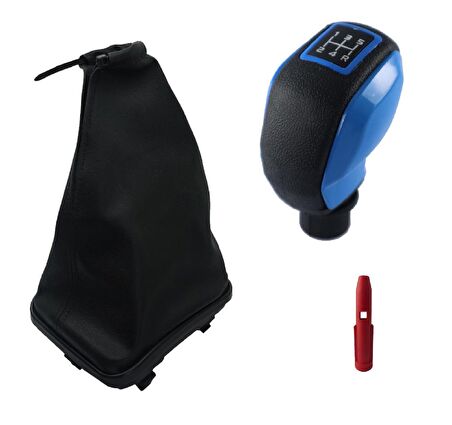 Fiat Linea Mavi Spor Vites Topuzu Ve Çerçeveli Vites Körüğü M11026