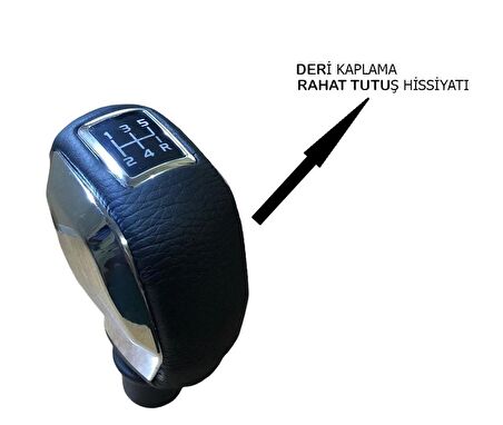 Peugeot 407 Deri Kaplama Krom Spor Vites Topuzu Ve Körüğü M111625