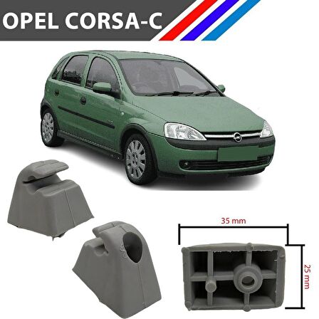 Opel Corsa C Güneşlik Ayağı Gri Renk 2 Adetli Set 1993 - 2006 M1797-2