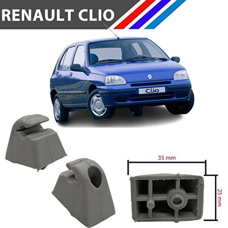 Renault Clio Güneşlik Ayağı Gri Renk 2 Adetli Set 1998 - 2008 M1797-4