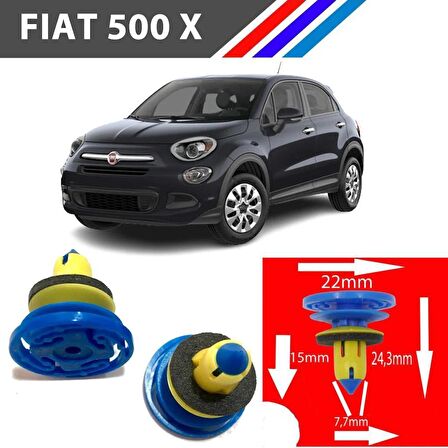 Fiat 500 X Kapı Döşeme Klipsi 10 Adetli Paket M1911-1