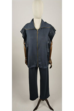 MODAL KUMAŞ YELEKLİ DETAYLI ALT ÜST KADIN PEREMİUM TAKIM