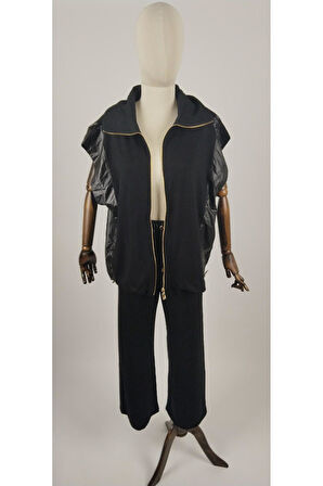 MODAL KUMAŞ YELEKLİ DETAYLI ALT ÜST KADIN PEREMİUM TAKIM